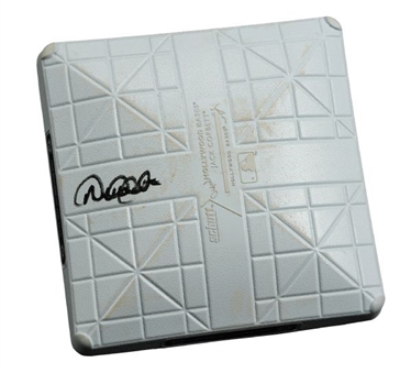 Derek Jeter Game Used and Signed Base From 9-19-14 Game at Yankee Stadium (MLB Authenticated)